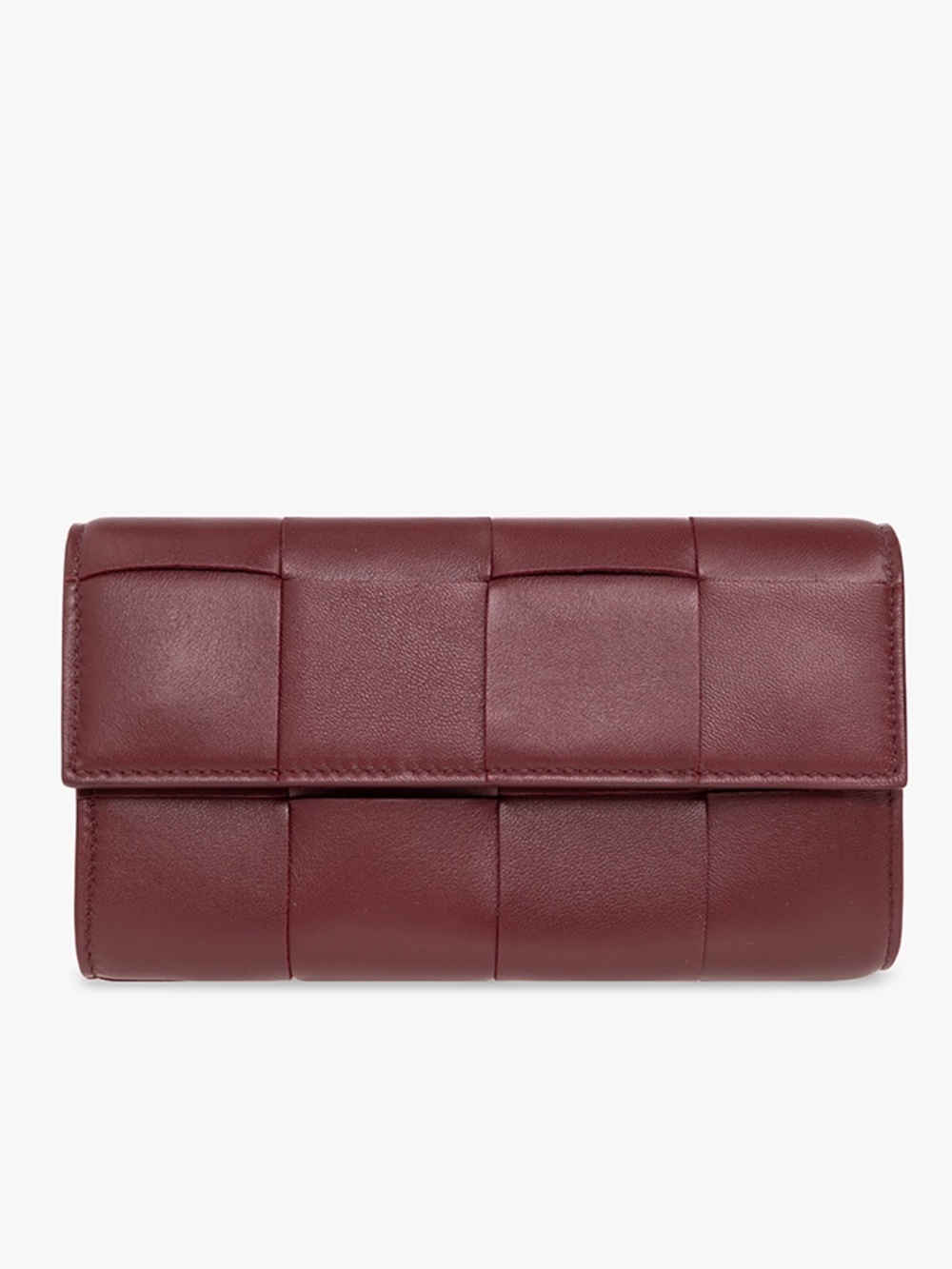 Bottega Veneta Large Flap Wallet Bordeaux